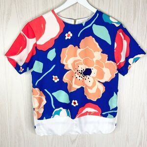 Kate Spade New York Women's Live Colorfully Ramona Floral Top Size 4